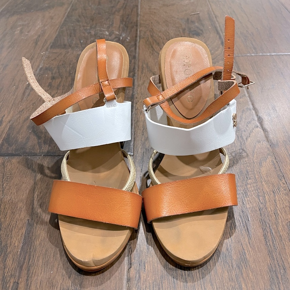 White and Tan Heels